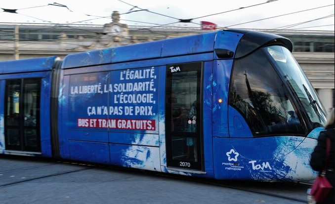 Public transportation became free in Montpellier, France